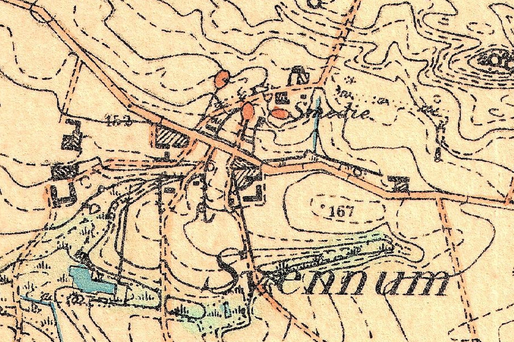 General Staff 1:20,000 sheet Jerslev, surveyed 1884, Svennum village