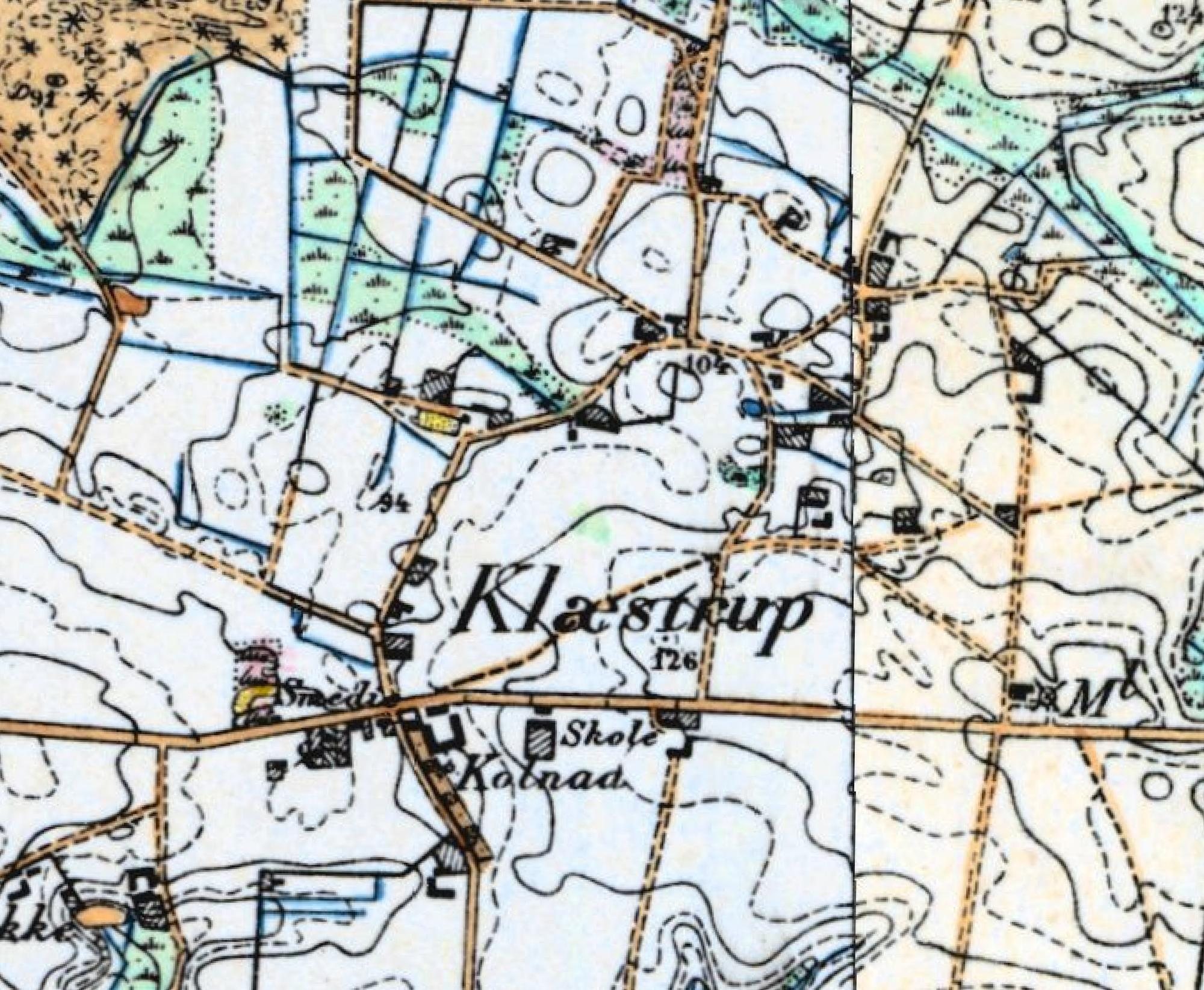 1884 General Staff map of Klæstrup